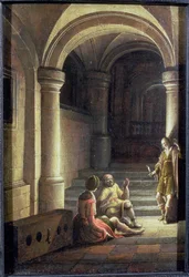 Joseph i fengsel tolker drømmene til bakeren og butleren, 1624